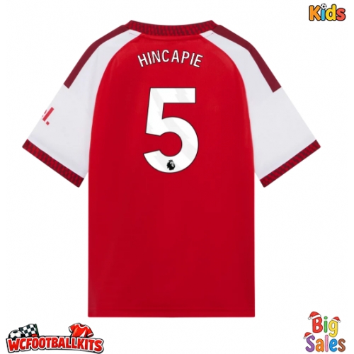 Arsenal Piero Hincapie #5 Replica Home Stadium Kit for Kids 2026-27 Short Sleeve (+ pants)